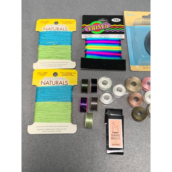 Jewelry Making Supplies Bundle: Embroidery Floss Beading Wire Sewing Needles - Picture 6 of 9
